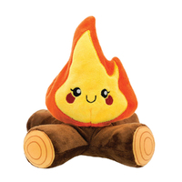 HugSmart Fuzzy Friendz Camping Pup Campfire Interactive Plush Dog Squeaker Toy image