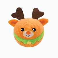 HugSmart Super Ball Happy Woofmas Reindeer Plush Dog Toy 10 x 12cm image