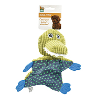 PuppyPlay Crinkle Teether Crocodile Dog Toy for Puppy & Small Dogs 21cm image