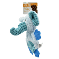PuppyPlay Crinkle Teether Blue Elephant Dog Toy for Puppy & Small Dogs 20cm image