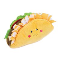 Zippy Paws Nomnomz Taco Plush Dog Squeaker Toy 17.5 x 12.5cm image