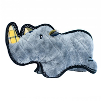 Zippy Paws Z-Stitch Grunterz Ronny The Black Rhino Plush Dog Toy 32 x 12.5cm image