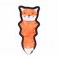 Zippy Paws Z-Stitch Skinny Peltz Fox Plush Dog Toy 31.5 x 15cm image