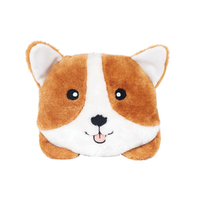 Zippy Paws Squeakie Buns Corgi Interactive Plush Pet Dog Squeaker Toy image
