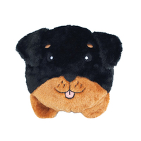 Zippy Paws Squeakie Buns Rottweiler Interactive Plush Pet Dog Squeaker Toy image