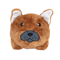 Zippy Paws Squeakie Buns French Bulldog Interactive Plush Pet Dog Squeaker Toy image