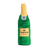 Zippy Paws Happy Hour Crusherz Champagne Bottle Pet Dog Squeaker Toy image