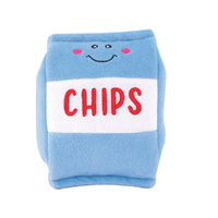 Zippy Paws Nomnomz Chips Interactive Plush Pet Dog Squeaker Toy image