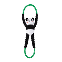 Zippy Paws RopeTugz Panda Interactive Play Durable Pet Dog Toy image