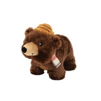 Zippy Paws Grunterz Bear Plush Dog Squeaker Toy image