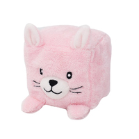 Zippy Paws Squeakie Blocks Bunny Interactive Plush Pet Dog Squeaker Toy 11.5cm image