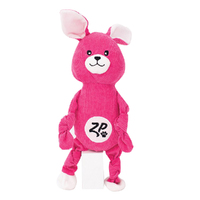 Zippy Paws Corduroy Cuddlerz Bunny Interactive Pet Dog Squeaker Toy image