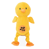 Zippy Paws Corduroy Cuddlerz Duck Interactive Pet Dog Squeaker Toy image
