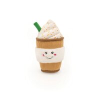Zippy Paws Nomnomz Puppaccino Interactive Plush Pet Dog Squeaker Toy image