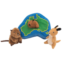 Zippy Paws Zippy Burrow Animals in Australia Interactive Pet Dog Squeaker Toy image