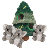 Zippy Paws Zippy Burrow Koala in Tree Interactive Pet Dog Squeaker Toy image