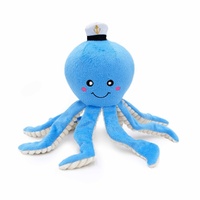Zippy Paws Playful Pal Ollie the Octopus Interactive Plush Dog Squeaker Toy image