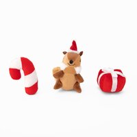Zippy Paws Holiday Miniz Festive Friends Dog Squeaker Toy 3 Pack image