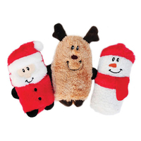Zippy Paws Holiday Squeakie Buddies Dog Toy 3 Pack 14 x 7.6cm image
