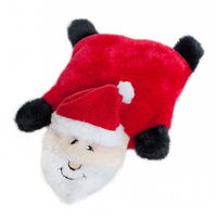 Zippy Paws Squeakie Pads Santa No Stuffing Plush Dog Toy 24 x 15cm image