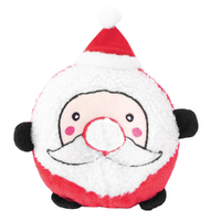 Zippy Paws Holiday Donutz Buddies Santa Plush Pet Dog Squeaker Toy image