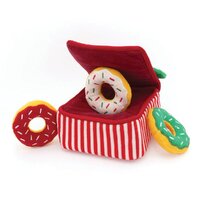 Zippy Paws Holiday Zippy Burrow Donut Interactive Dog Squeaker Toy Pack image