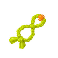 Guru Figure 8 Tennis Snuffle Rope Dog Squeaker Toy 50.8 x 8.9 x 6.4cm image