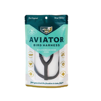 The Aviator Adjustable Safety Harness & Leash for Birds Black Mini image