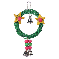 SuperBird Xmas Wreath Vine Swing Bird Toy for Parrotlets Parakeets & Cockatiels image