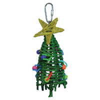 SuperBird Mini Xmas Tree Bird Toy for Parrotlets Parakeets & Cockatiels image