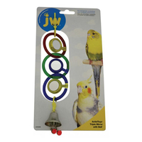 JW Pet Insight Activitoys Triple Mirror w/ Bell Bird Toy for Small Birds image