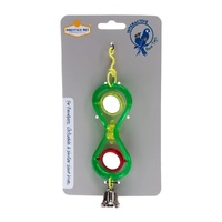 Prestige Hourglass Hanging Mirror Interactive Bird Toy 19.8x5.2x3cm image