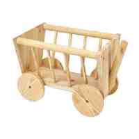 Petface Hay Holder Cart Wooden for Rodents Small 20 x 12 x 14cm image
