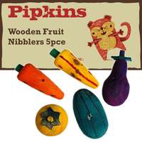 Petface Pipkins Wooden Fruit Nibblers for Rabbits Guinea Pigs & Gerbils 5pcs image