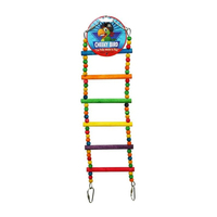 Cheeky Bird 6 Step Ladder Wooden Bird Toy w/ Beads image