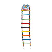 Cheeky Bird 9 Step Ladder Wooden Bird Toy w/ Beads image