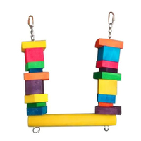 Cheeky Bird Block Swing Coloured Wooden Bird Toy image