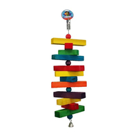 Cheeky Bird Block Stack Coloured Wooden Bird Toy Jumbo image