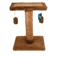 Crazy Cat Scratcher with Platform Interactive Play Sturdy Cat Toy Brown 24" image