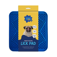 Doggylicious Doggy Butter Lick Pad Non-Toxic Flexible Dog Mat Blue image