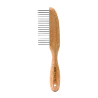 Artero Nature Collection Wide Wooden Bamboo Handle Poodle Comb 17 Pin image