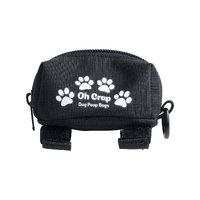 Oh Crap Dog Poop Bag Holder Rubber Dispenser with Clip Black image
