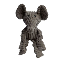 Paw Play Elephant Plush Interactive Pet Dog Chew Toy w/ Squeaker 30cm image