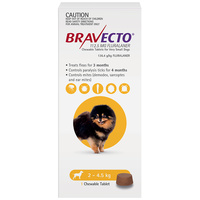 Bravecto Dog 3 Month Chew Tick & Flea Treatment 2.4-5kg Extra Small Yellow image