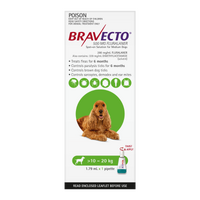 Bravecto Dog 6 Month Spot On Tick & Flea Treatment 10-20kg Medium Green image