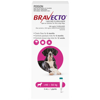 Bravecto Dog 6 Month Spot On Tick & Flea Treatment 40-56kg Extra Large Purple image