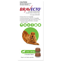 Bravecto Dog 6 Month Chew Tick & Flea Treatment 10-20kg Medium Green image