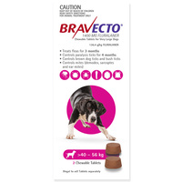Bravecto Dog 6 Month Chew Tick & Flea Treatment 40-56kg Extra Large Purple image