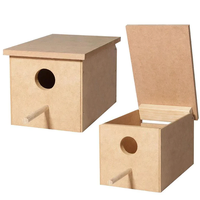 Avico Small Parrot Wooden Nest Breeding Box Birds Safe Space & Nesting image