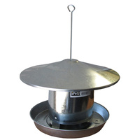 iPetz Galvanised Parrot Hopper Food Feeder 5 Inch  image